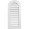 Ekena Millwork Round Top Surface Mount PVC Gable Vent: Non-Functional, w/ 3-1/2"W x 1"P Standard Frame, 18"W x 38"H GVPRT18X3801SN - alternate 1